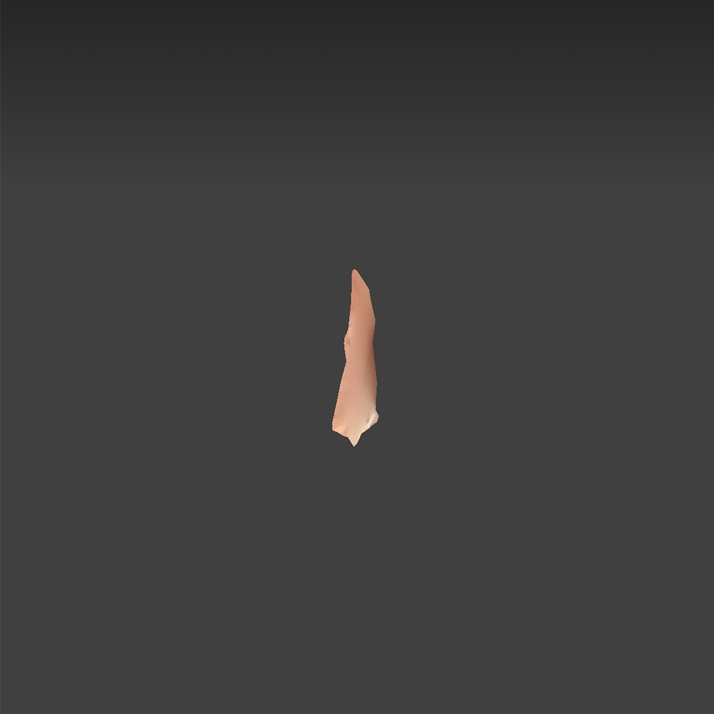 Rendered scan of a hand making the thumns up sign in scaniverse. Unfortunately the the app had difficulties redering fingers.